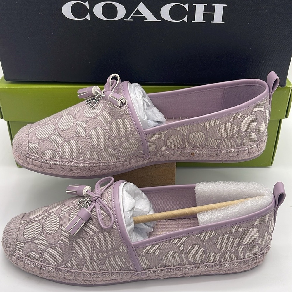 Coach CARSON SIGNATURE JACQ ESPADRILLE
SOFT LILAC SHOES SNEAKERS
G3457 SOT New - Picture 2 of 16